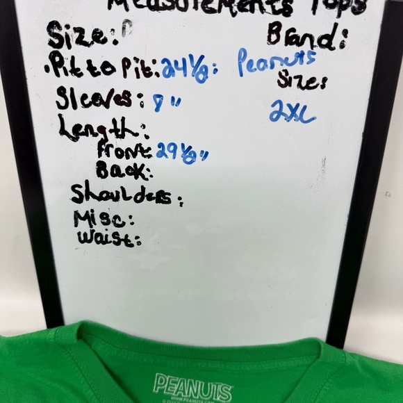 Peanuts Charlie Brown Christmas Short Sleeve T-Shirt Plus Size XXL Green Cotton - Picture 4 of 8